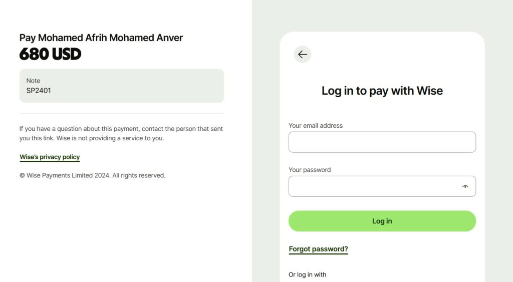 PFI Invoice wise click pay wise acc