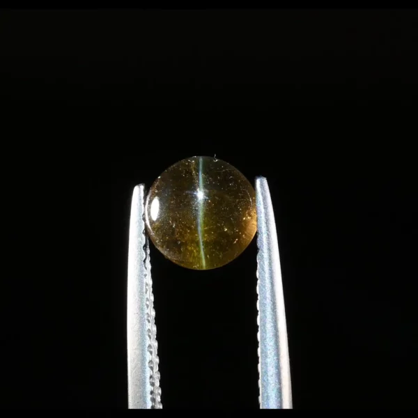 CH24061101 - 1.17ct Round Yellowish Green Cats Eye