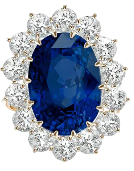 Ceylon Sapphire on Diana Engagement ring