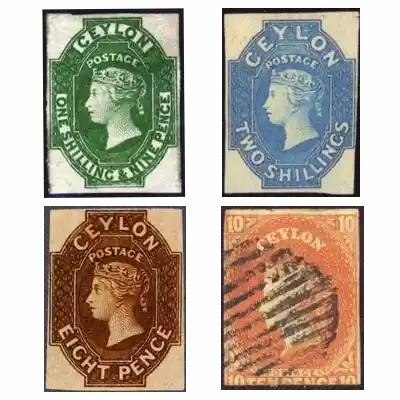 Gems of Sri Lanka on Postal Stamps 2 1857’s First Stamp of Ceylon