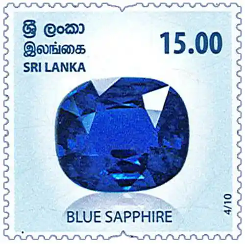 Gems of Sri Lanka on Postal Stamps 17 Sapphire