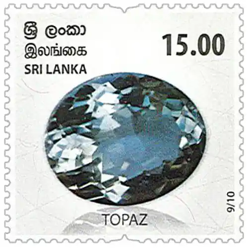 Gems of Sri Lanka on Postal Stamps 13 Topaz