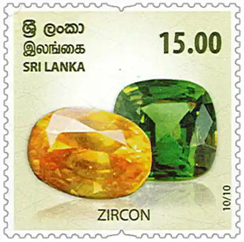 Gems of Sri Lanka on Postal Stamps 12 Zircon